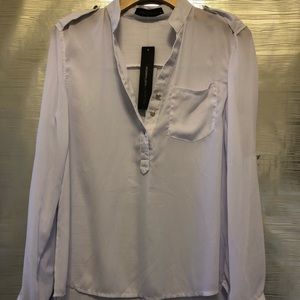BRAND NEW! White Blouse with silver detail buttons